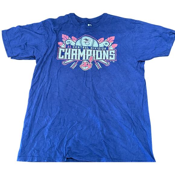 Vintage Tees - MLB Cleveland Indians 2016 AL Central Playoffs Graphic Tee*SZ L - Picture 1 of 5